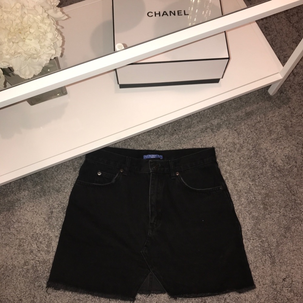 Black Denim Skirt